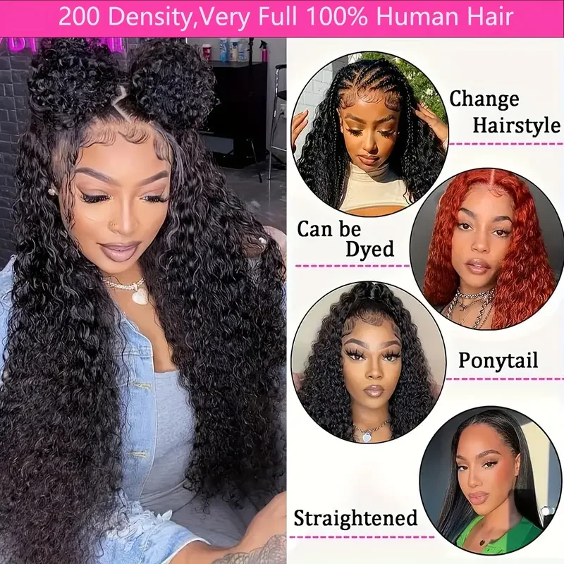 Cheap Water Wave Lace Front Wig Full Lace Front Human Hair Wigs For Black Women 30 Inch Wet And Wavy Loose Deep Wave Frontal Wig