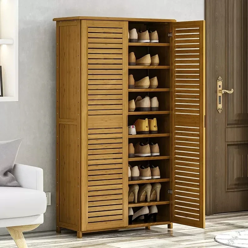 Zapatero de bambú, Accesorios para el hogar, Zapatero para pasillo, envío gratis, Porte Chaussures Zapateros Organizadores, muebles