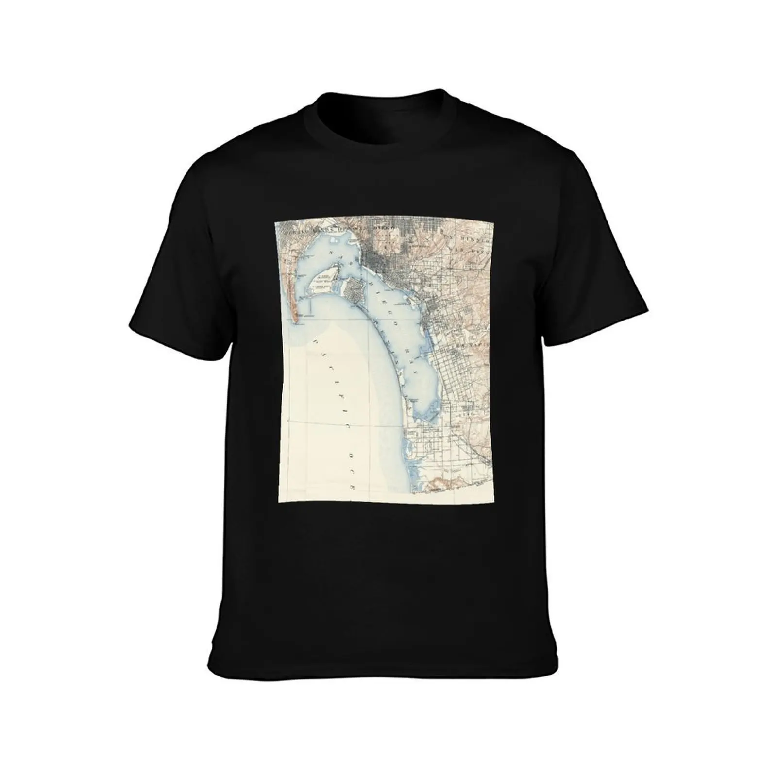Vintage Map of San Diego California (1902) T-Shirt High Elasticity Sports T-Shirt
