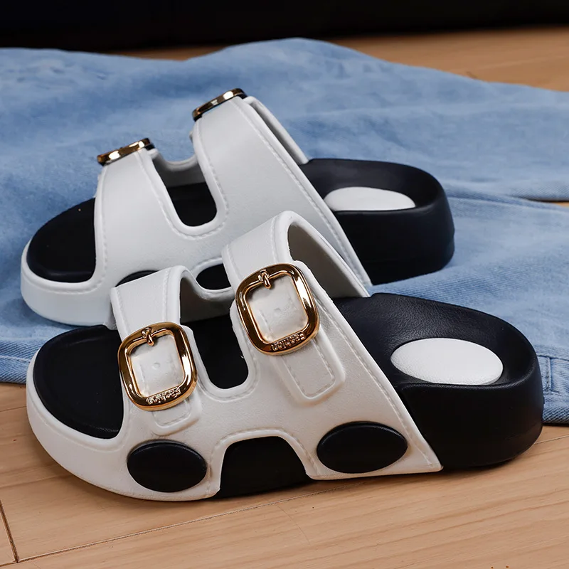 

Summer Slippers Height Increasing Beach Women Shoes Outdoor Breathable Sandals New 2026 Fashionable High Heels Zapatos De Mujer