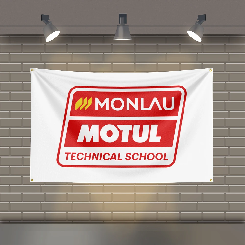 3x5 Ft M-Motuls Racing Flag Polyester Printed Cars Flags for Room Garage Decor