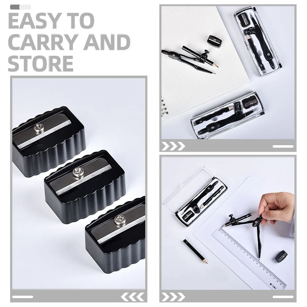 1 مجموعة 1 مجموعة البوصلات مجموعة أدوات الرسم للرياضيات الهندسة صياغة المحمولة الدقة دائرة الرسم أداة مدرسة مكتب الفن #3