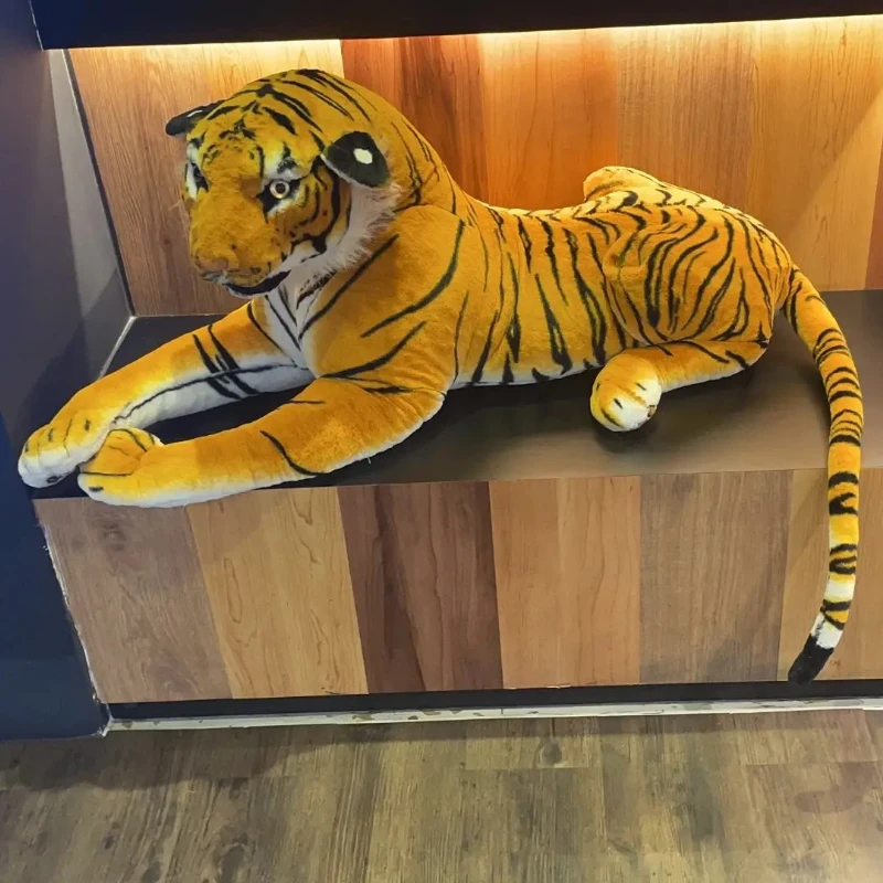 

50-160cm Simulation Tiger Plush Toy Big Size Stuffed Animal RealLife Siberian Tiger Plushies Doll Soft Kids Toys Gifts Home Deco