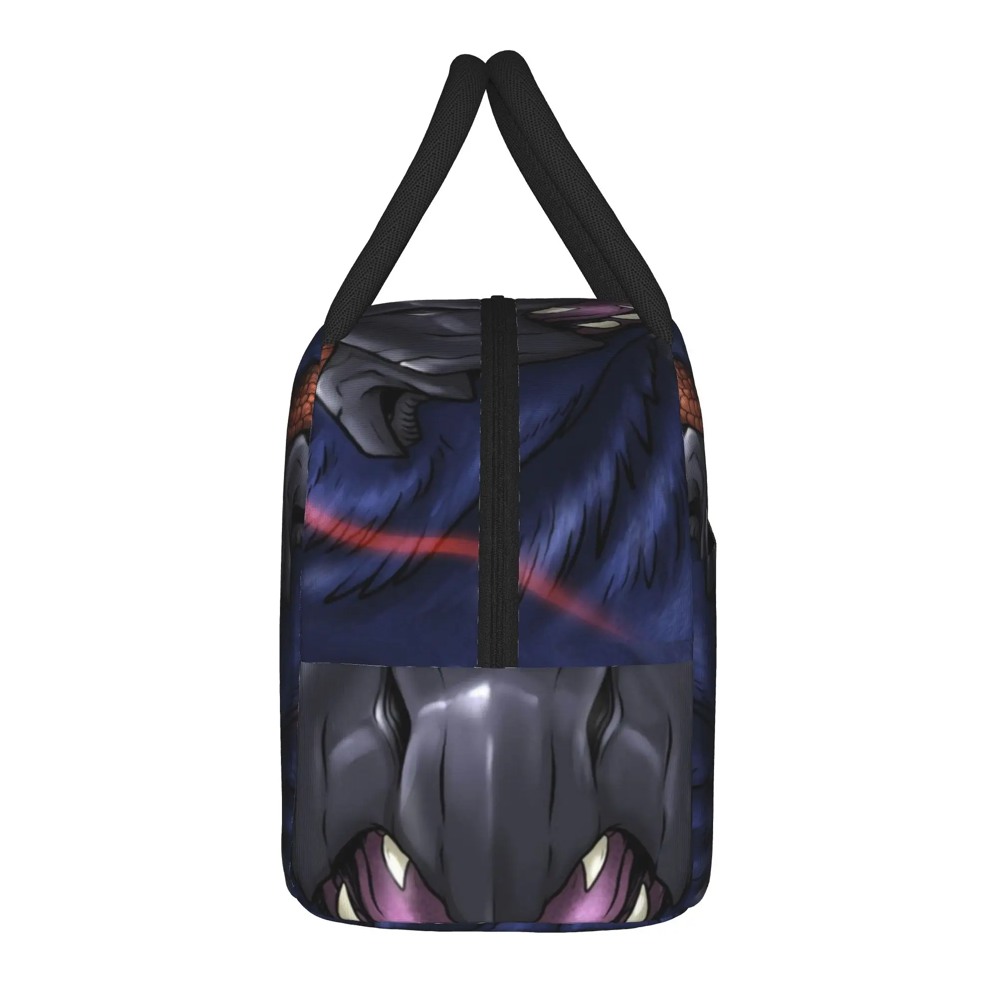Nargacuga Monster Hunter World Insulated Lunch Bags Cooler Bag Meal Container Kanji MHW Tote Lunch Box Men Women School  Outdoor