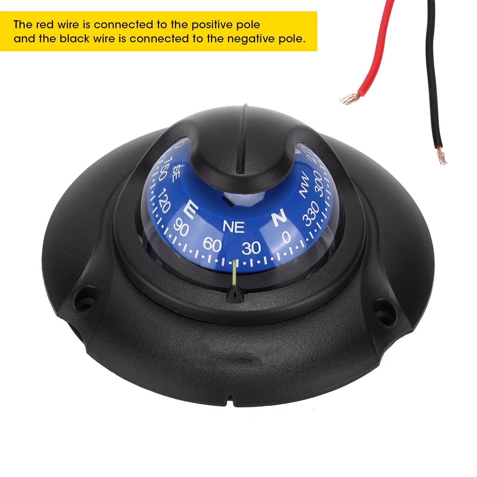Multi‑Function Magnetic  Flush Mount High Accuracy with LED Light for Marine Yacht Outdoors Hiking Navigation