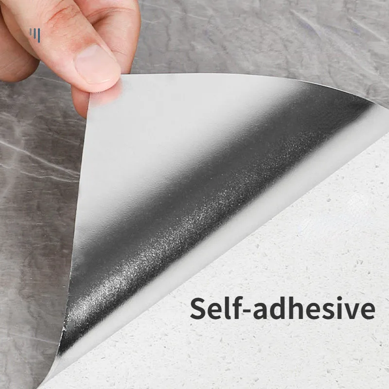 Marble Pattern Waterproof Vinyl Wall Covering Removable Sticker for Kitchen Cabinet Counter Bathroom Table Home Wall Decoration