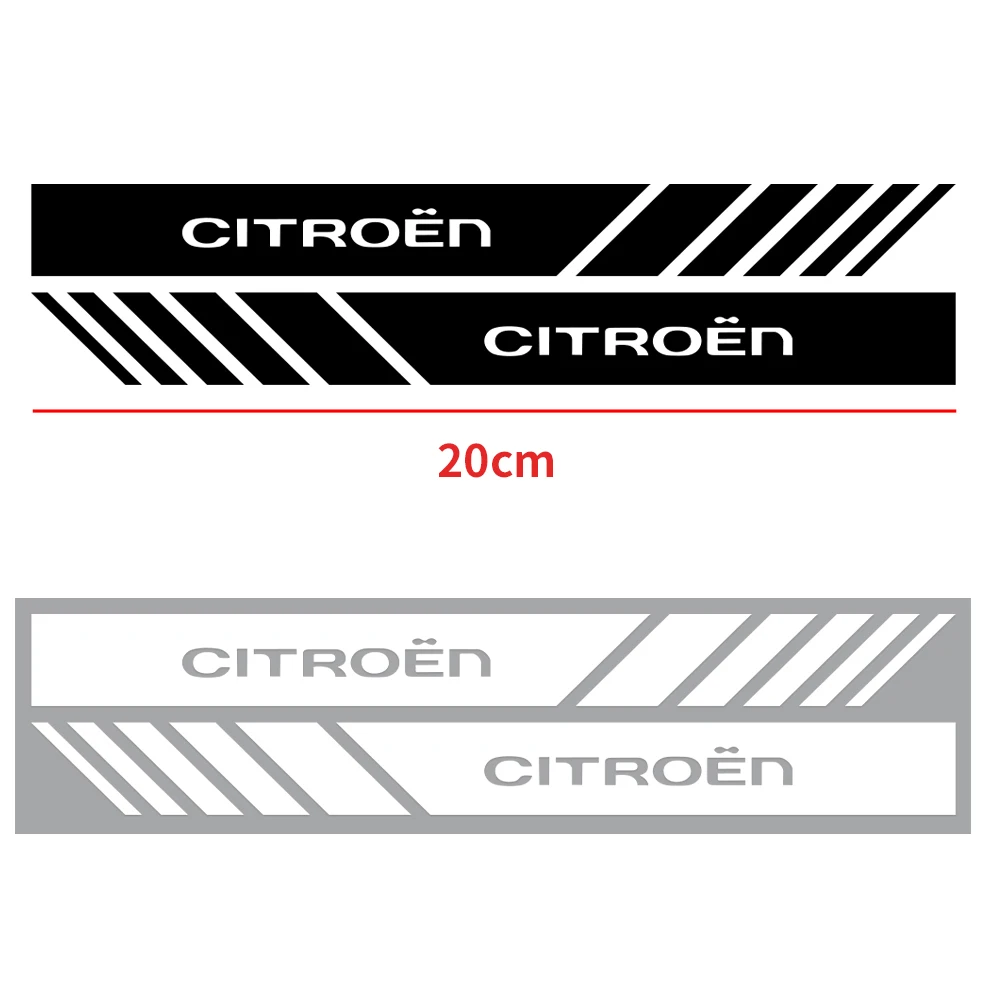 2PCS Car Rear View Mirror Reflective Decoration Sticker Decals Auto Accessories For CITROEN C1 C3 C4 C4L C6 C5 VTS C-ELYSEE