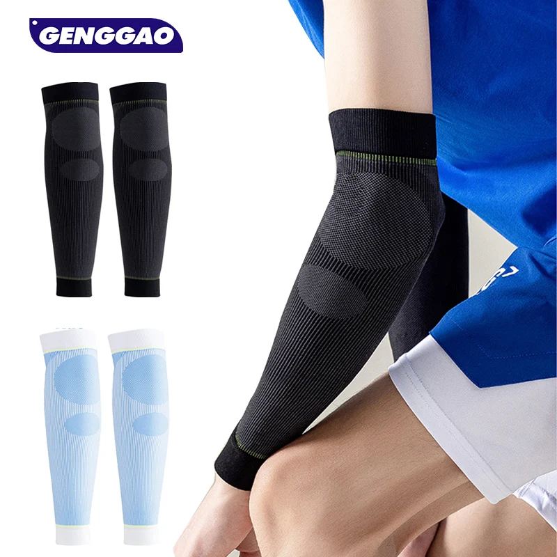 1 Pair Compression Arm Sleeves for Men Women, Elbow Braces, 20-30 mmhg Non-Slip Breathable Thick Full Arm Supports, Arthritis