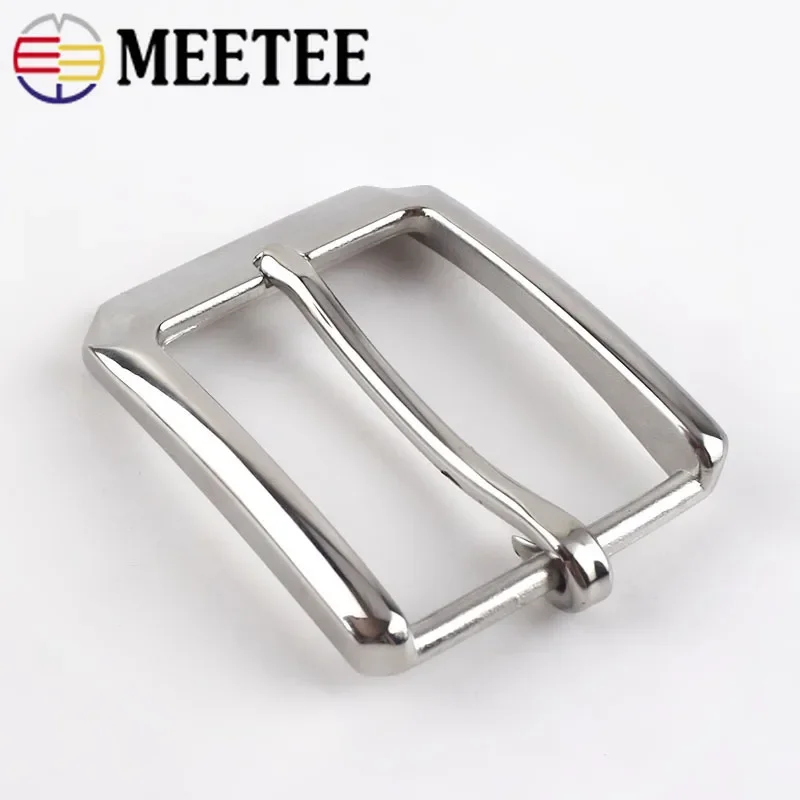 Meetee 40mm High Quality Stainless Steel Pin Buckles Men Belt Buckle Head DIY Hand Leather Craft Leisure Decor Accessories AP191