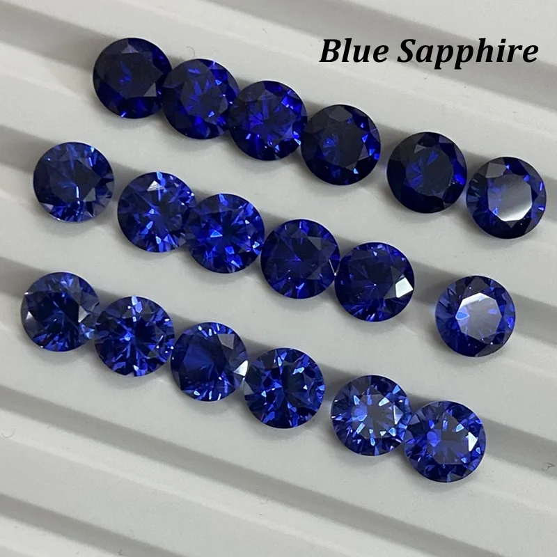 

Лабораторно выращенный сапфир синего цвета, круглая огранка, чистота AAA+, твердость по Могу, для изготовления ювелирных изделий/коллекционирования/укрепления ювелирных украшений