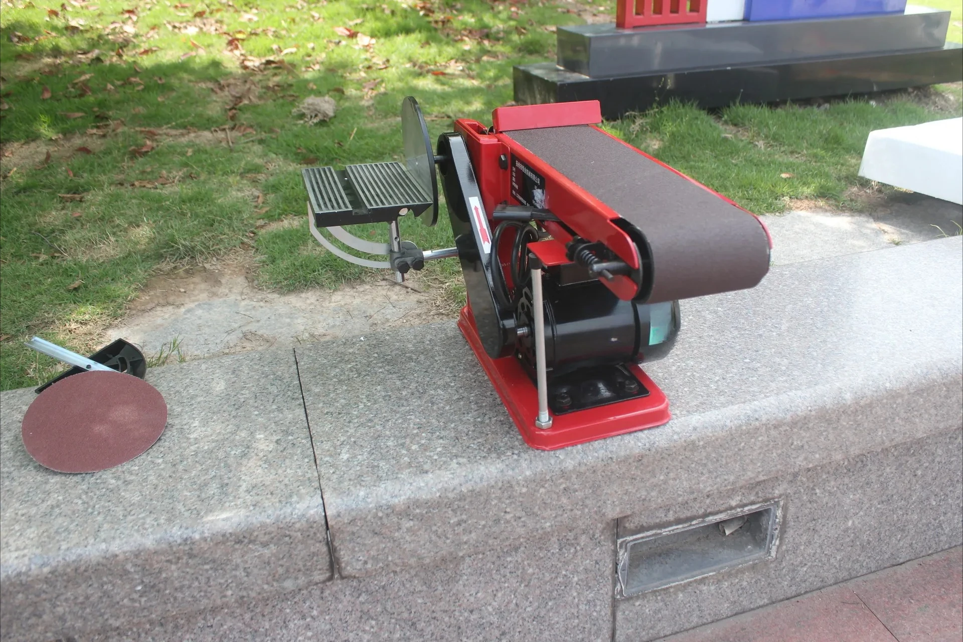 

350W Belt Sander Electric Combination Factory Bench Grinder Belt Sander Bench Polishing Machine