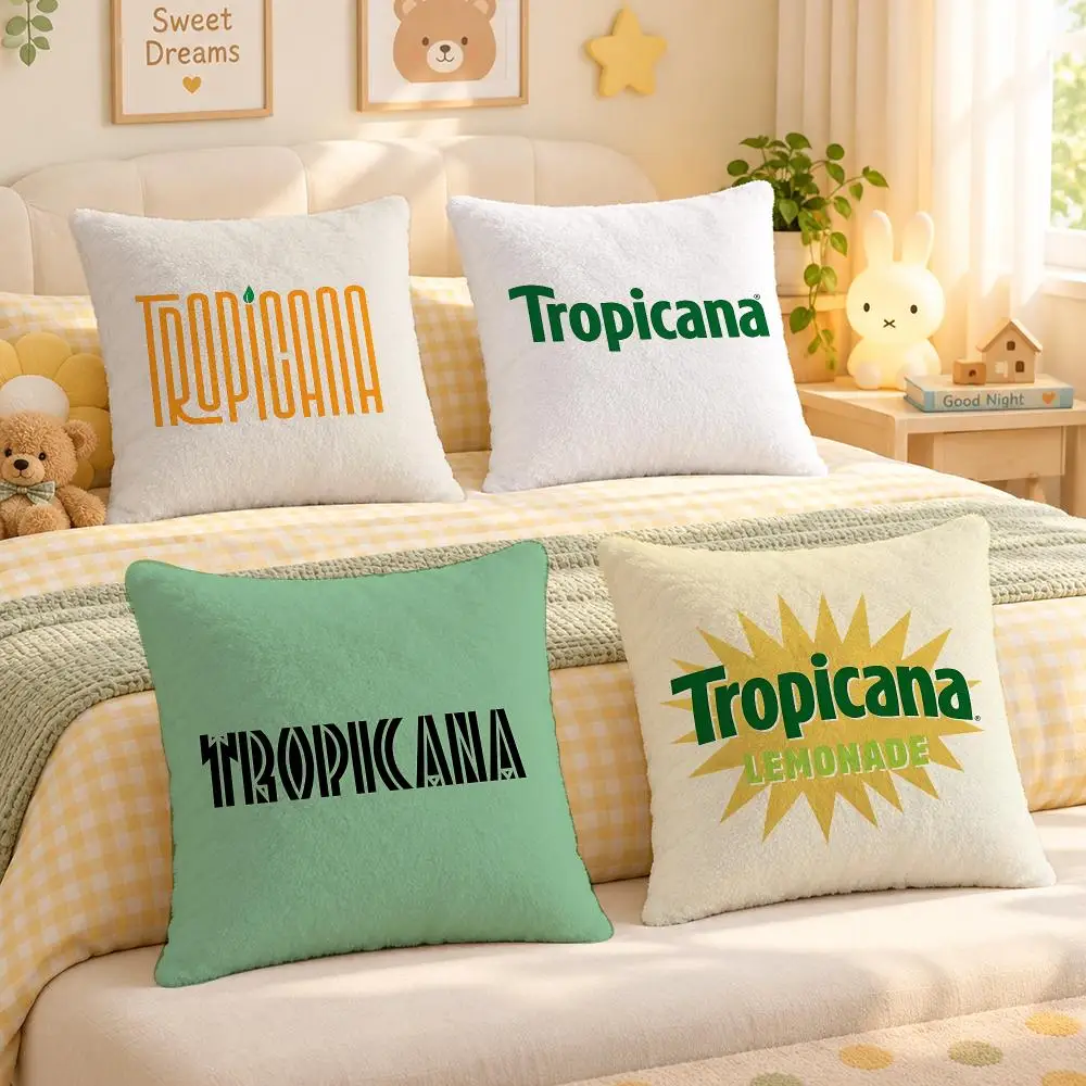 Beverage Tropicana Orange Juice Cushion Cover Personalized Decorative Living Room Home Sofa Bedroom Office Car Decor