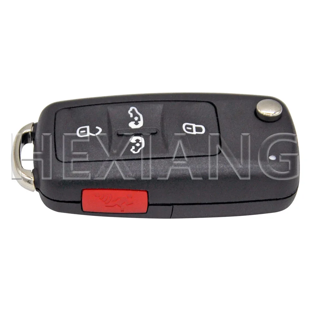 He 4/5 Button Replacement Flip HU66 Car Key Shell Case Fob For Volkswagen VW Sharan Multivan T5 Caravelle MPV