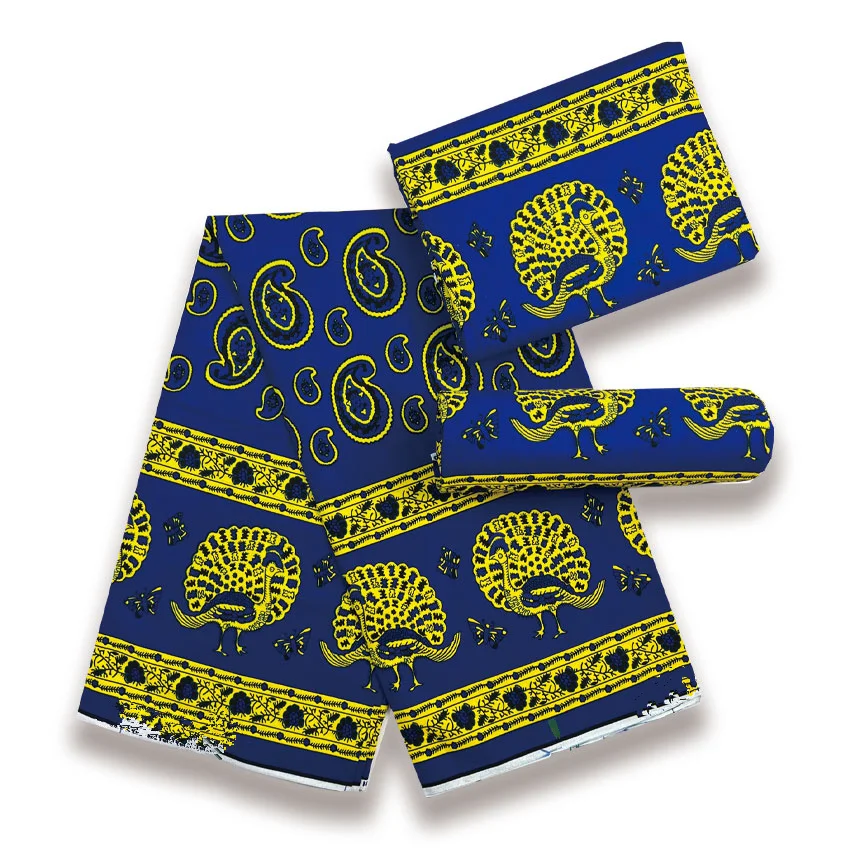 شمع أنقرة شمع 6 ياردات أفريقي 100% قطن أحدث قماش مطبوع شمع أفريقي مضمون حقيقي قماش حقيقي لفستان الحفلات #4