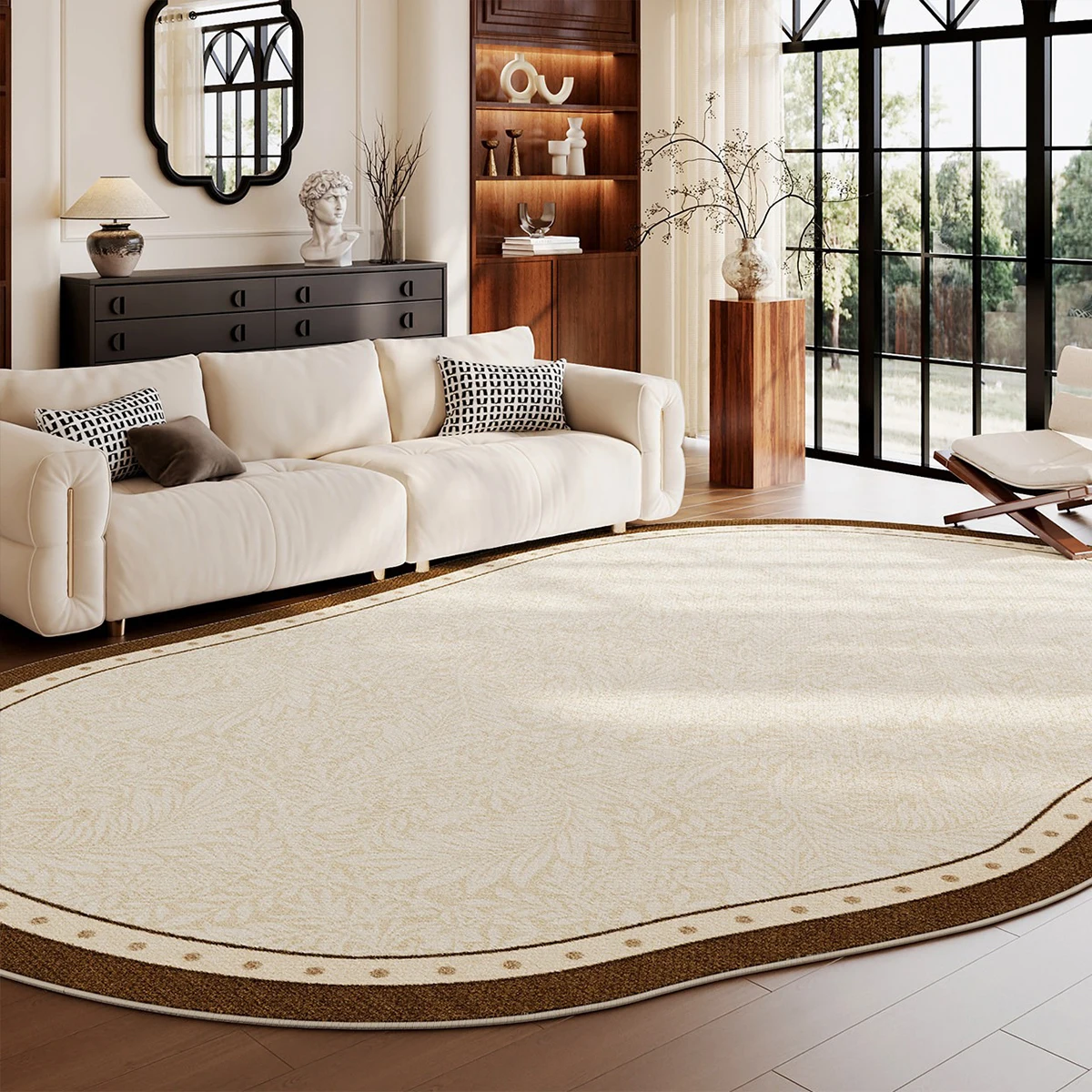 Irregular Shape Rugs Living Room Vintage Light Luxury Carpet Bedroom Bedside Floor Mats Home Decoration 러그 Alfombra Salón Grande