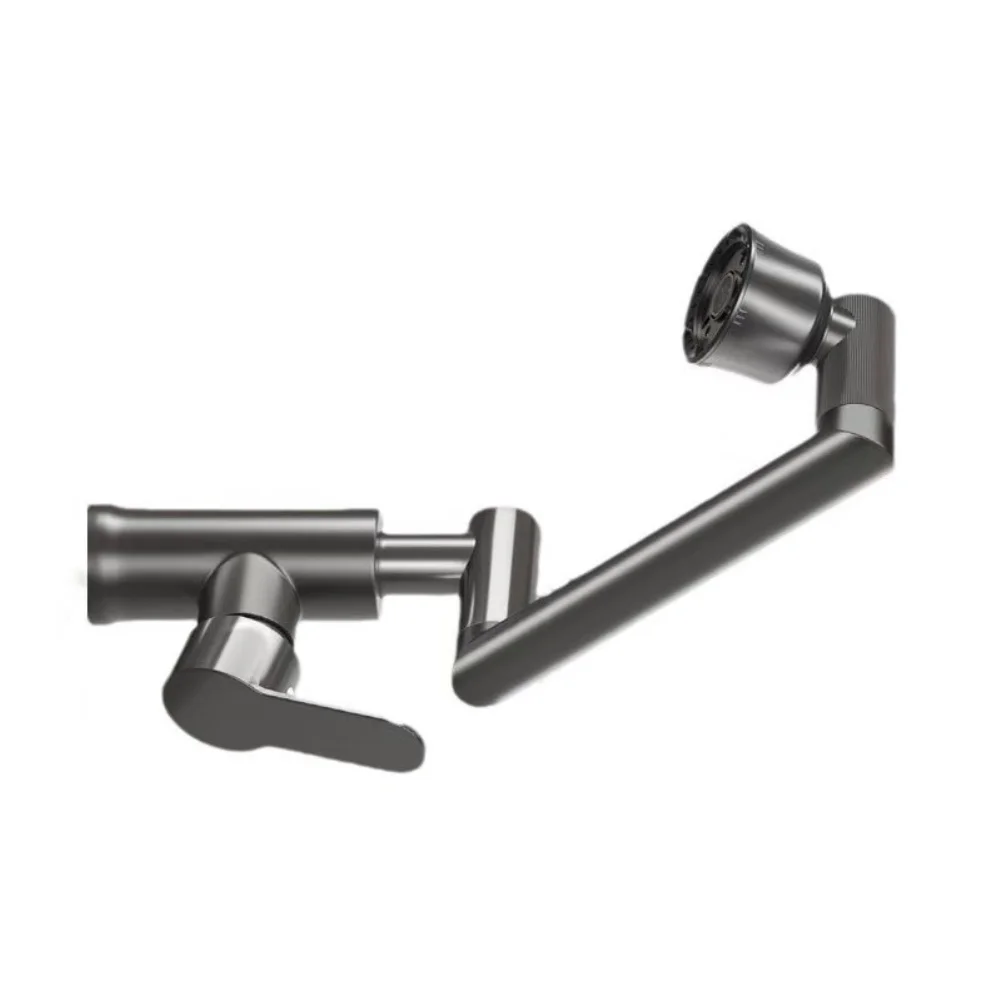 Stainless Steel Swivel Faucet Robotic Arm Style for Kitchen or Bathroom Basin with 60cm Hose Hot Cold Water Tap