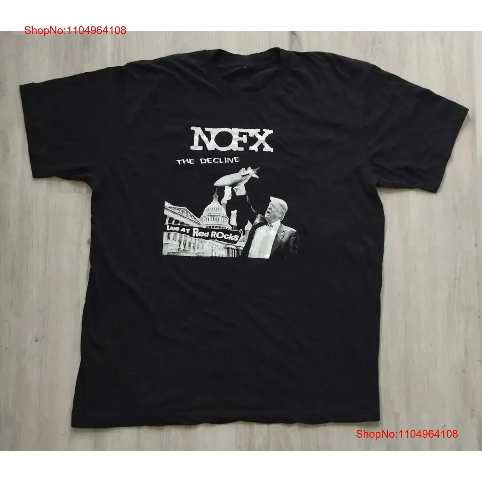 

ГОРЯЧАЯ NOFX The Decline Live at Red Rocks Черная футболка Размер S 5XL винтажная стираная удобная модная универсальная повседневная стильная футболка
