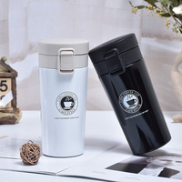 Thermos Coffee Cup 380ml Tea Mug Double Layer Stainless Steel Vacuum Insulated Metal Outdoor Sports Water Bottle Coffee