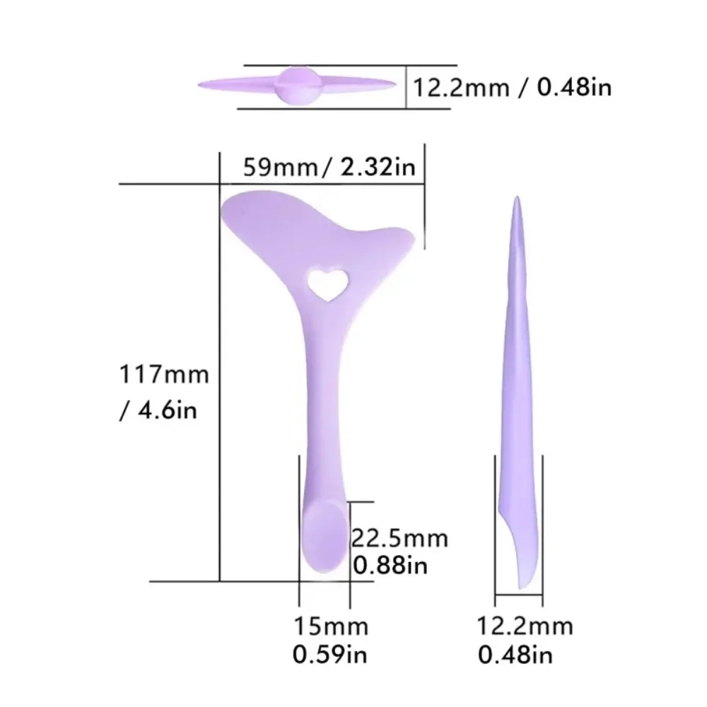 다기능 아이라이너 템플릿 보조 아이라이너 도구, 마스카라 실리콘 플랩 드로잉, 립 라인 아이섀도우, 재사용 가능한 얼굴 메이크업 도구