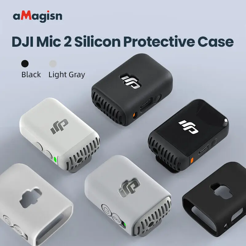 aMagisn For DJI Mic2 Silicone Case Action Camera Vlog Protector Microphone Acces