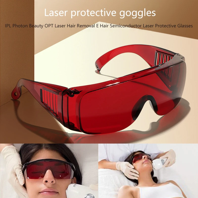 Rode Laser Veiligheidsbril Licht Blokkerend Oogmasker Schoonheidssalon Oogzorg Oogmasker Voor IPL Laser LED UV Lamp Behandeling