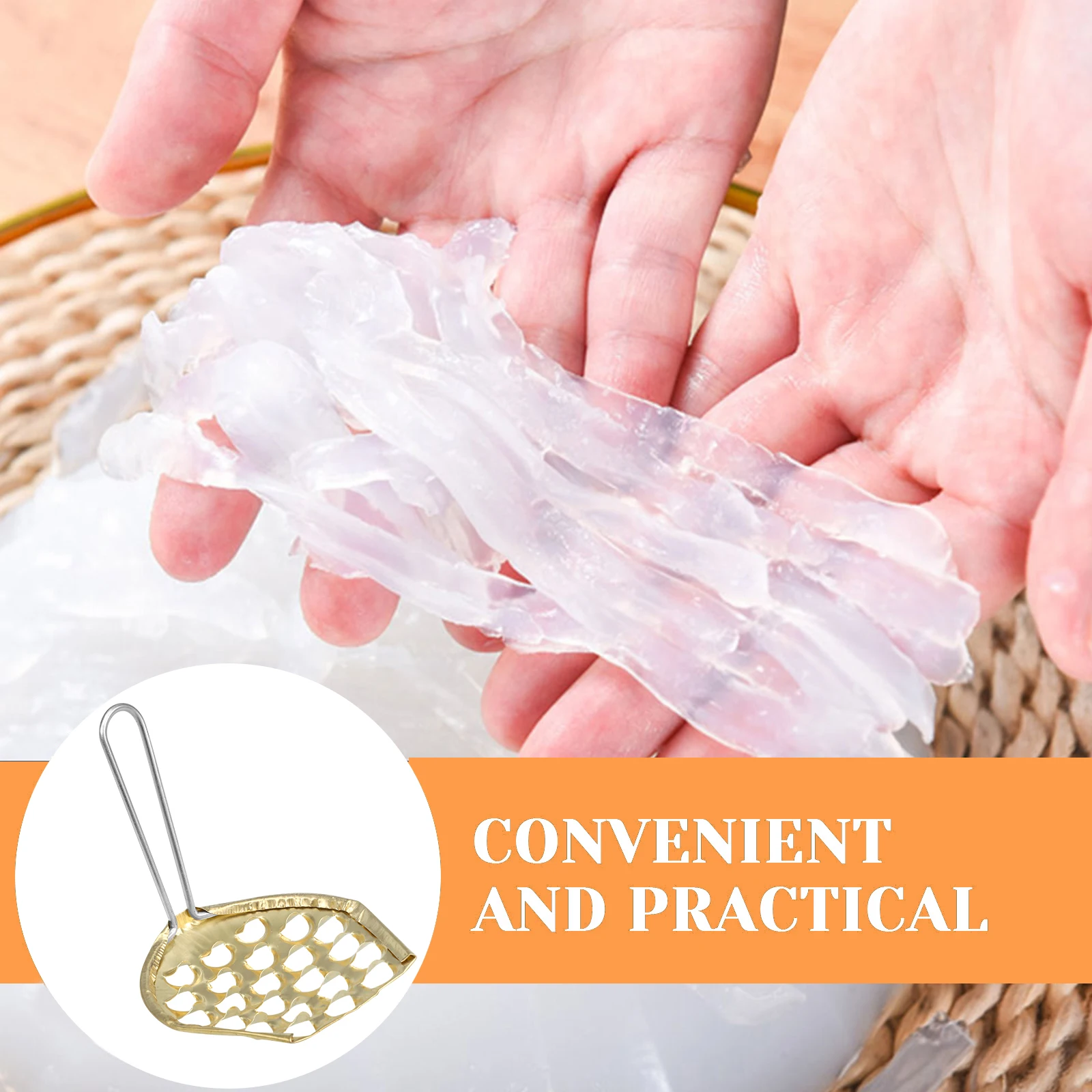 

Bean Jelly Scraper Cool Noodle Cutter Reusable Kitchen Gadget Practical Food Making Tool Lightweight Wear Resistance Easy Clean