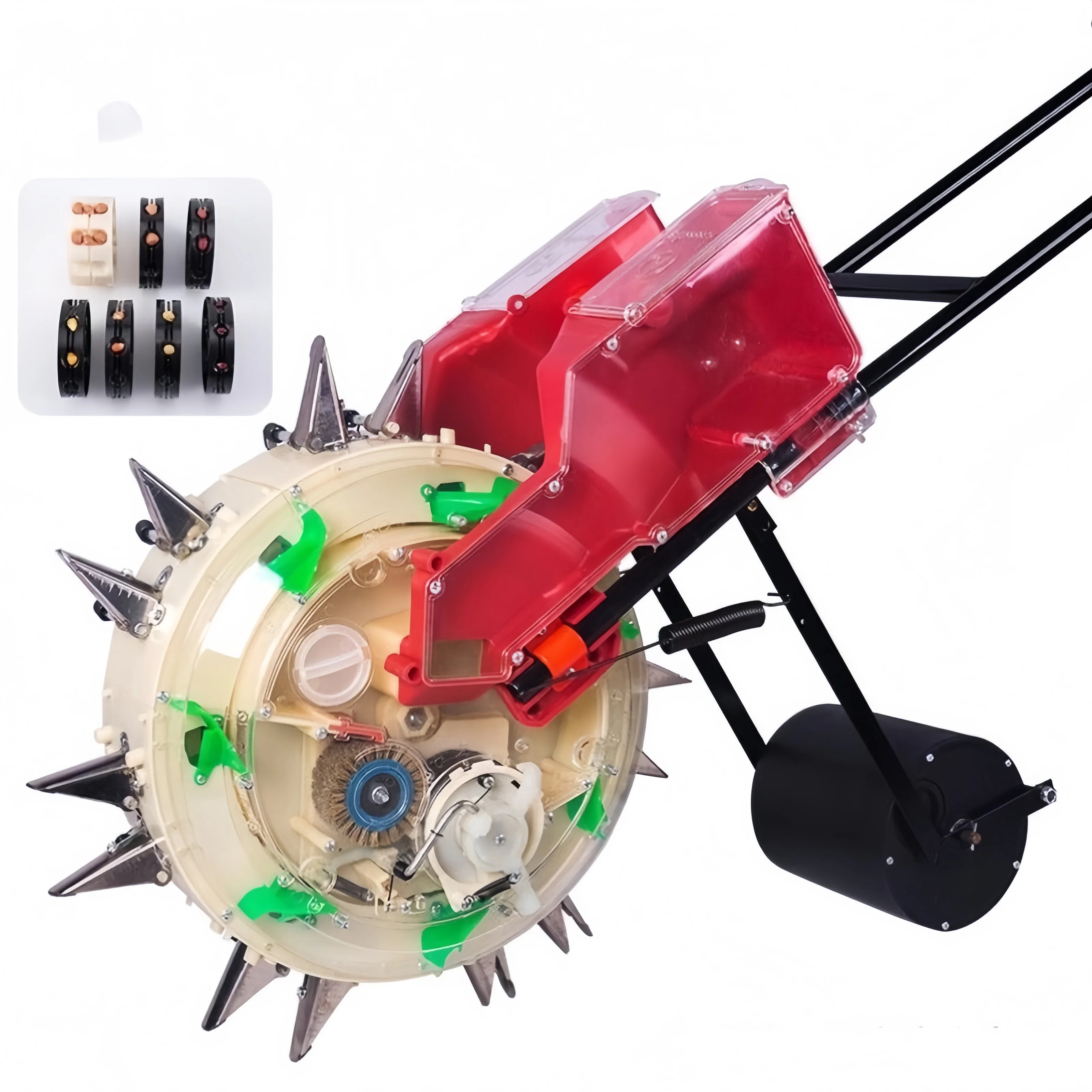 

Tech-A Adjustable Pitch Space Distance Hand Push Seeder Planter Sowing Fertilizing With Core Components Motor Pump Gearbox