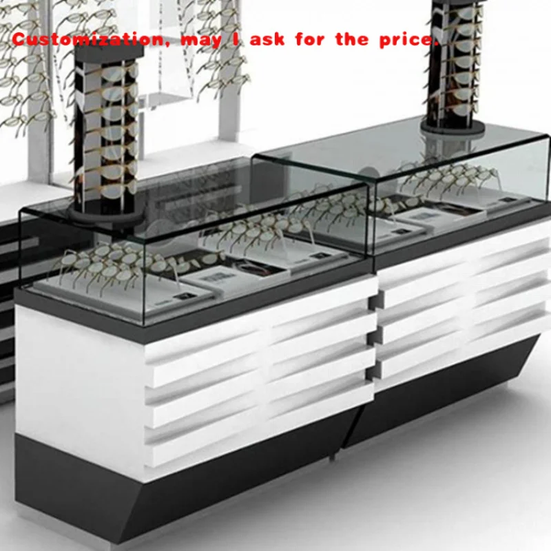 

custom.Glass Display Showcase Counter Glasses Cabinet Display Optical Shop
