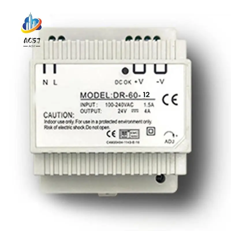 AC57-DR-60-12 Transformer 12 Volt 5 Amp Industrial Din Rail Power Supply 220V Ac To 12V Dc Power Supply