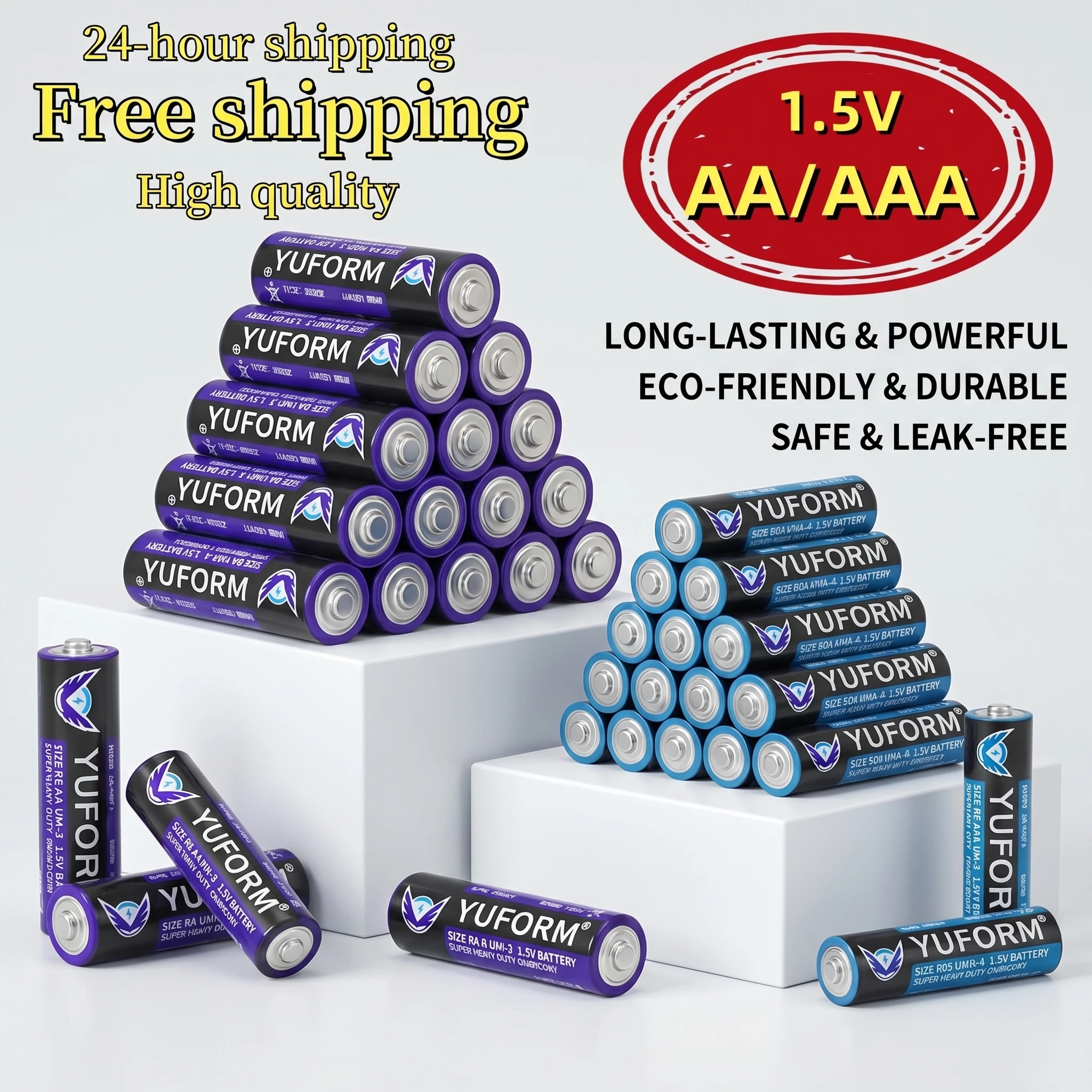 

AA AAA Battery 1.5V High Capacity Alkaline Disposable Batteries for Remote Control Flashlight MP3 Player Gamepad