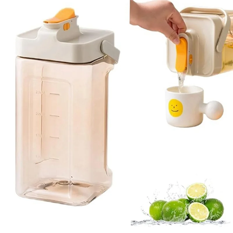 

A89Q-Summer Drink Dispenser With Tap, Large-Capacity Juice Drink Dispenser, Cold Kettle With Faucet