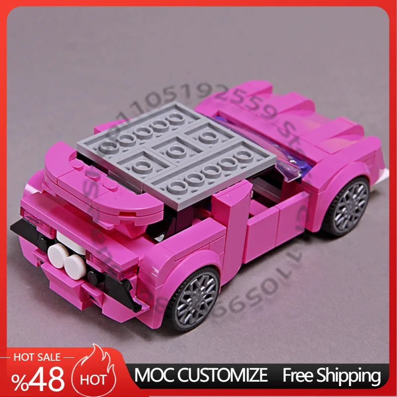 

243PCS Speed King Candy-Themed Sport Coupe MOC Customize Modular Building Block Creative Design Simple DIY Boy Toy Birthday Gift