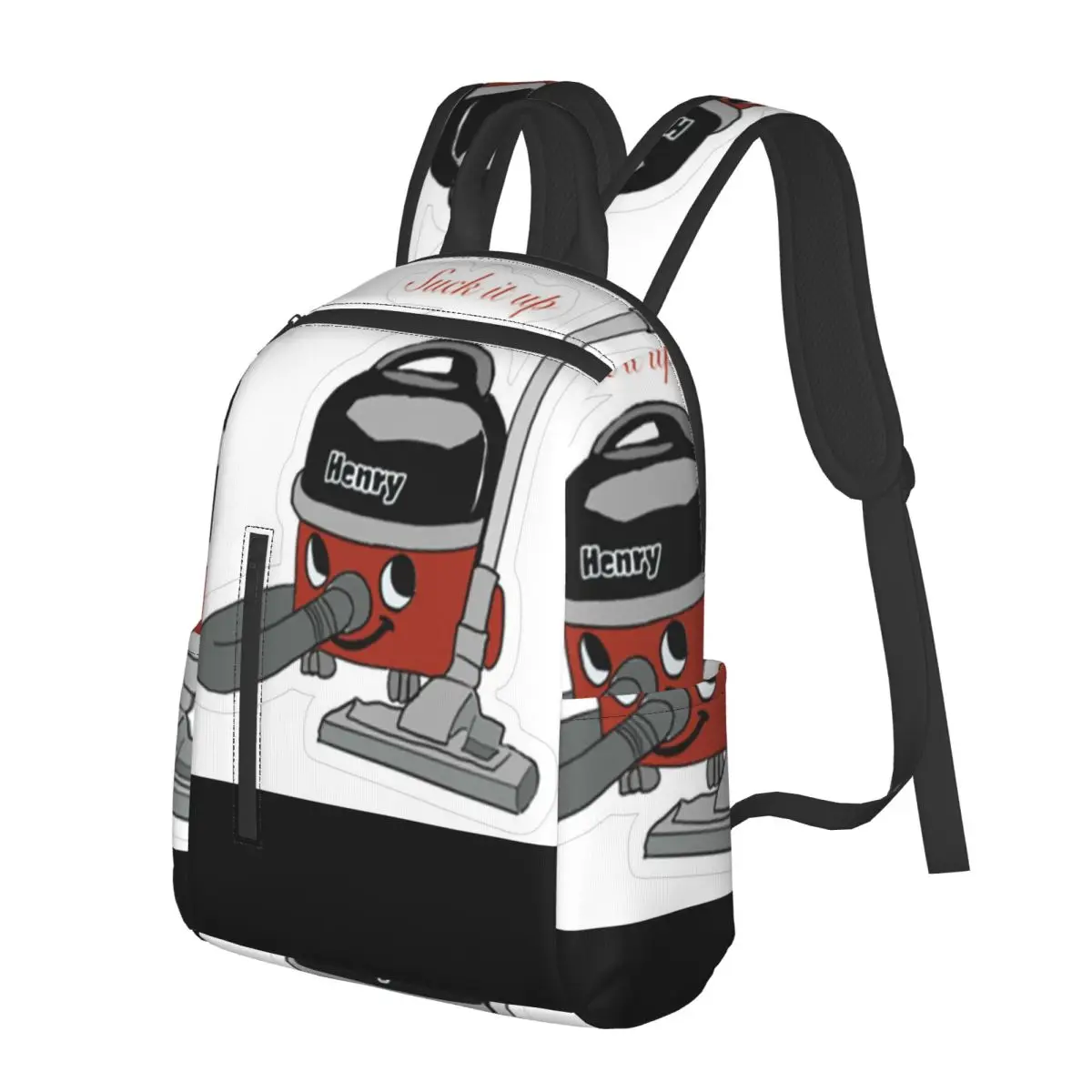 Henry Hoover Suck It Up Sticker Student Backpack School Bag Hiking Travel Daypack for Men Women Bookbag Shoulder Bags