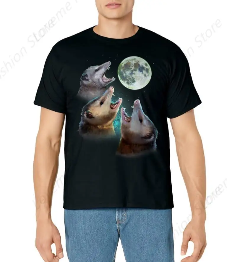 Three Opposum Moon With 3 Possums And Dead Moon Costume T-Shirt