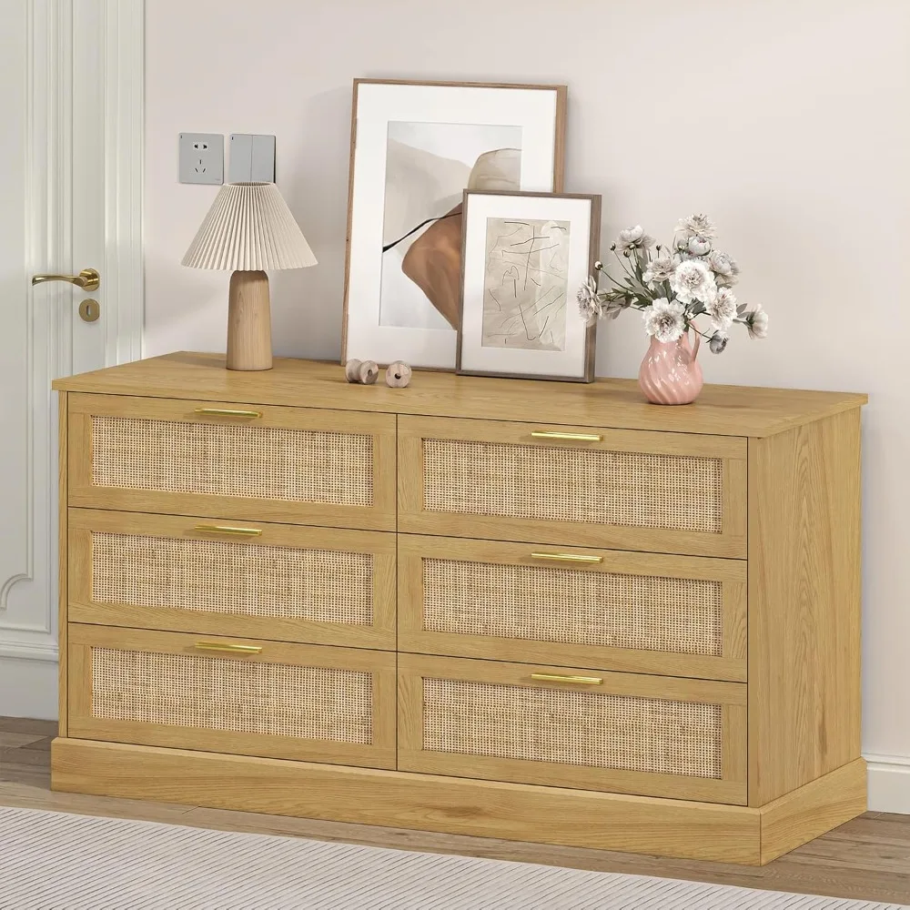 Rattan 6 Drawer Tv …