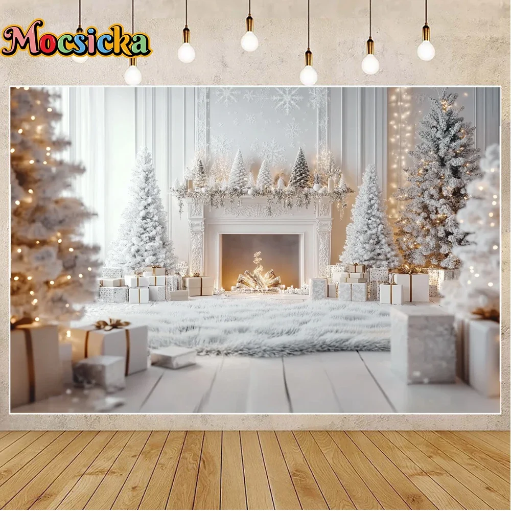 Mocsicka عيد الميلاد التصوير خلفيات الشتاء سانتا كلوز عطلة حزب الأسرة الأطفال الناس صور خلفيات الاستوديو