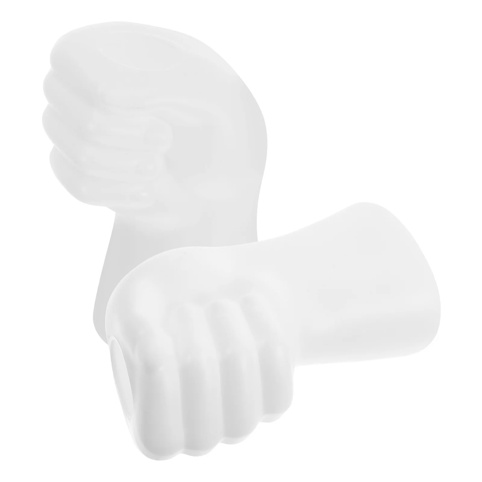 

2Pcs Small Hand Shaped Vase Modern White Arm Body Style Plastic Flower Container Unique Tabletop Decor for Living Room Bedroom