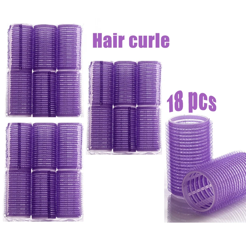 18 PCS Magic Hair Roller Heatless Hair Curler Pear Flower Head Korean DIY Air Roll Modeling Nylon Hair Roller Curling Hair Tools