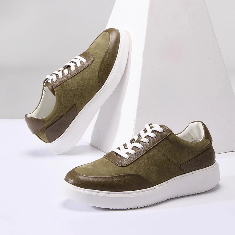 

Мужская повседневная обувь, удобные офисные кроссовки из натуральной кожи на толстой подошве со шнуровкой, мужские уличные кроссовки, оксфорды на плоской подошве