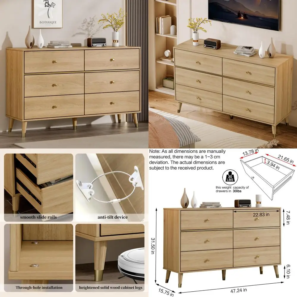 6 Drawer Dresser,47…