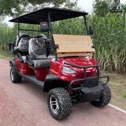 Adult 4 Wheel Electric Club Car 6 Seater Mini Electric Scooter Street Legal Sightseeing Bus Golf Cart with Folding Back Seat