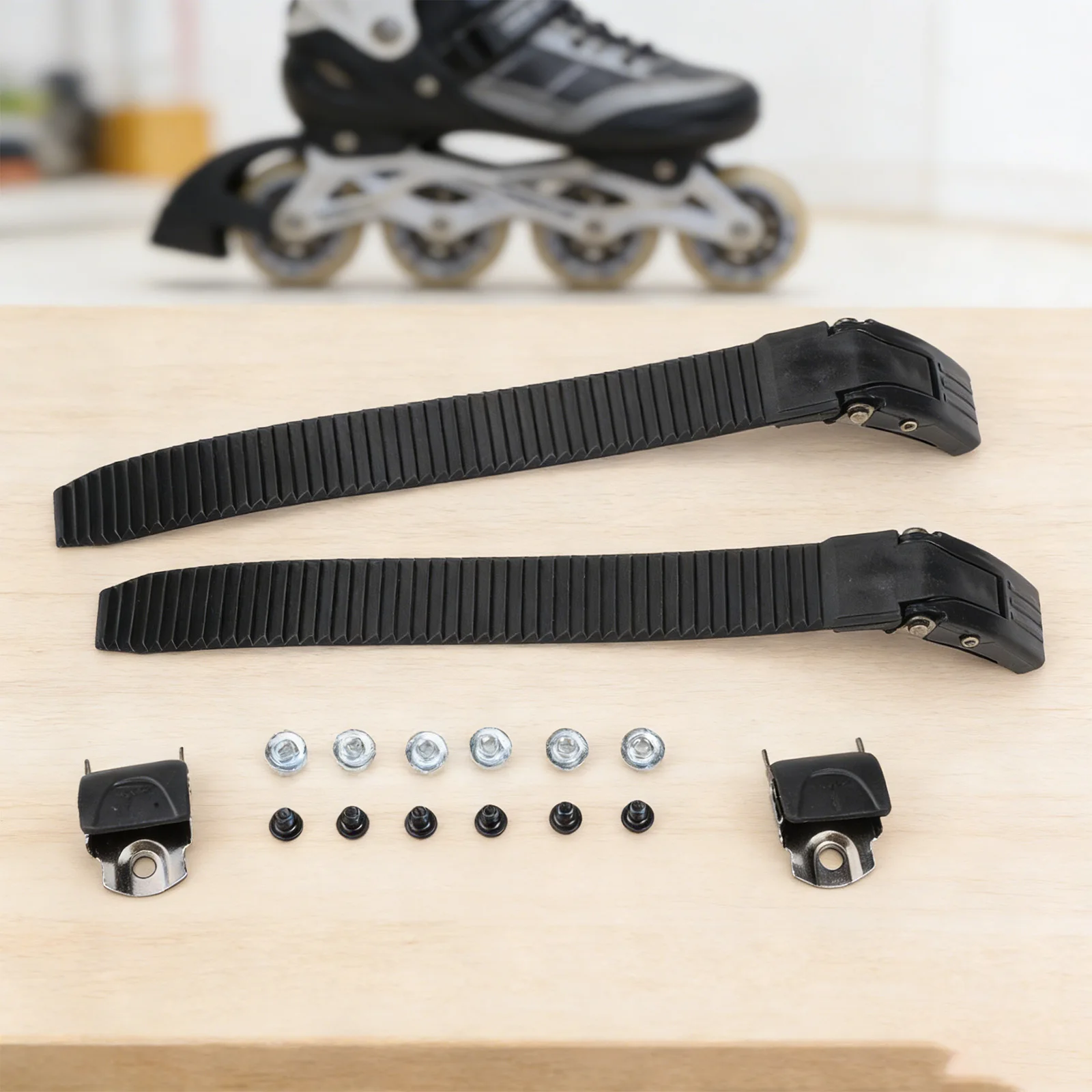 Inline Skate Strap Shoelaces Outdoor PP Material Screws 8.7x0.8 Inches Clips Skate Strap 16pcs/2 Set Fits Most Skates