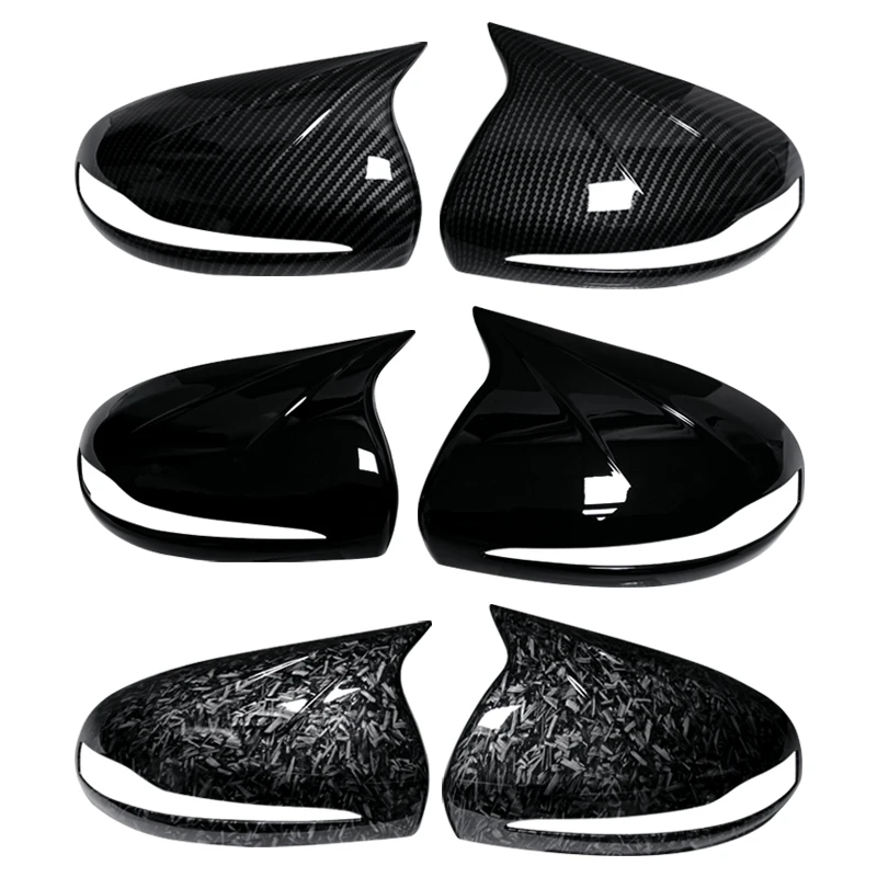 قبعات مرآة جانبية سوداء لمرسيدس بنز W205 W222 W213 W238 X205 X253 C217 W463 C253 W253 غطاء C S GLC E G Class AMG الشائكة