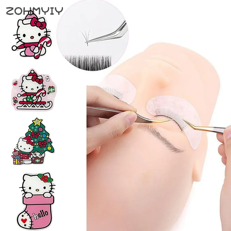 Christmas Cartoon Sanrio Hello Kitty Magnetic Suction False Lashes Tray Holder Display Board Acrylic Eyelash Extension Tools