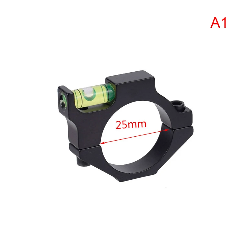 Imagem -04 - Matte Black Finish Level Fixture Balance Pipe Clamp Bracket Spirit Bubble Level 25.4 mm 30 mm 20 mm 1pc