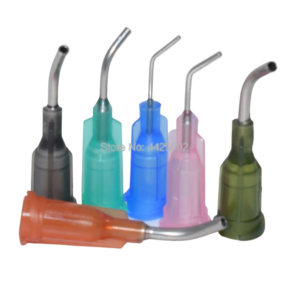 2000 Stück konische stumpfe Spitzen 14G/15G/16G/18G/20G/22G 45 ° Winkel-Flüssigkeitsdosier-Nadeln Spritzen-Nadel 28mm Mischdüsen-Set – Detail 1