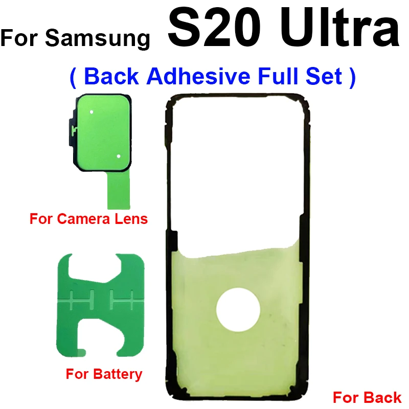 For Samsung Galaxy S20 S20 Plus S20 Ultra S20 FE LCD Screen Back Battery Cover Camera Lens Waterproof Adhesive Sticker Tape