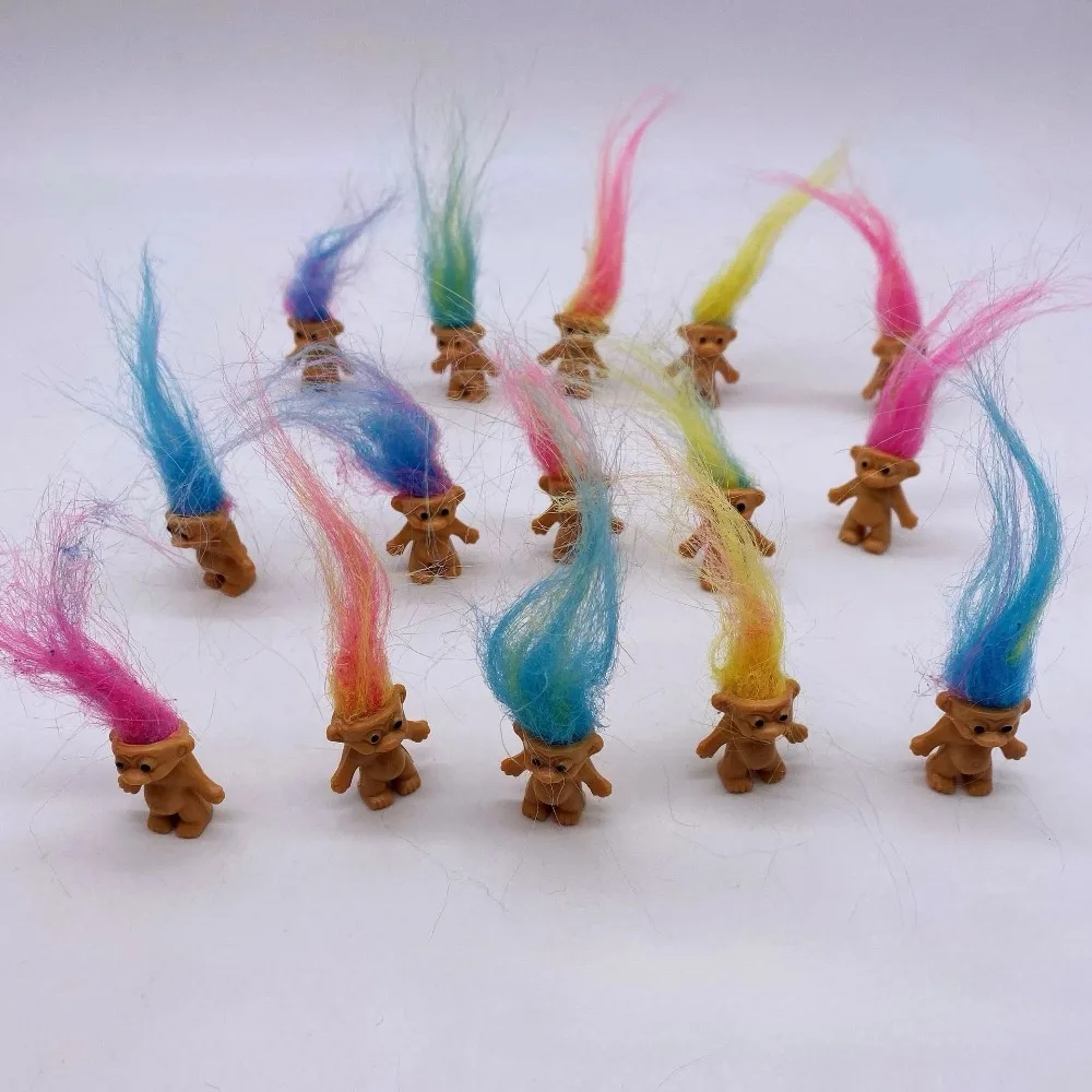 Troll Dolls, Vintage Trolls Lucky Doll Figures, Chromatic Adorable Cute Little Guys Collection, Party Favors,Christmas,Halloween image 3