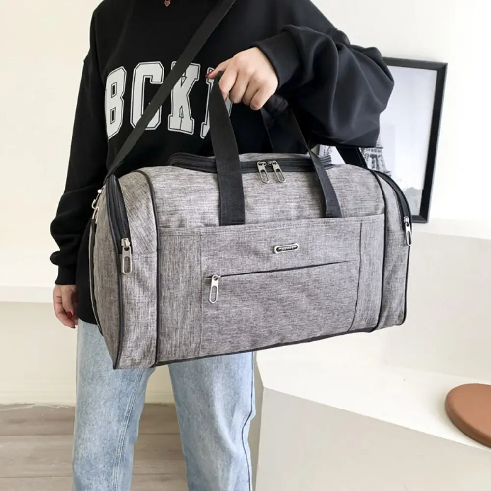 

Portable Large Capacity Travel Duffle Bag Oxford Handheld Travel Luggage Bag Waterproof Sports Messenger Bag Men