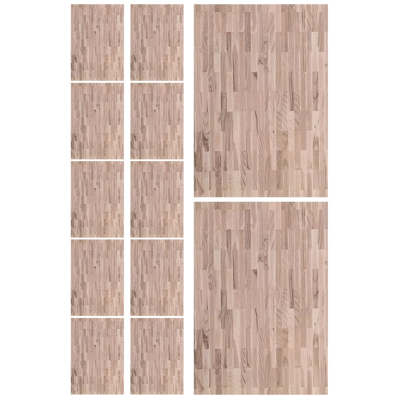 

12Pcs Self Adhesive Dollhouse Accessories 1:12 Scale Wood Grain Floor Tiles 29x21cm Peel and Stick Wallpaper for Mini House